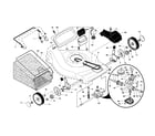Poulan 96142004301 drive control/gear case/wheels diagram