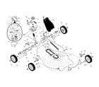 Husqvarna 7021RB drive control/gear case/wheels diagram