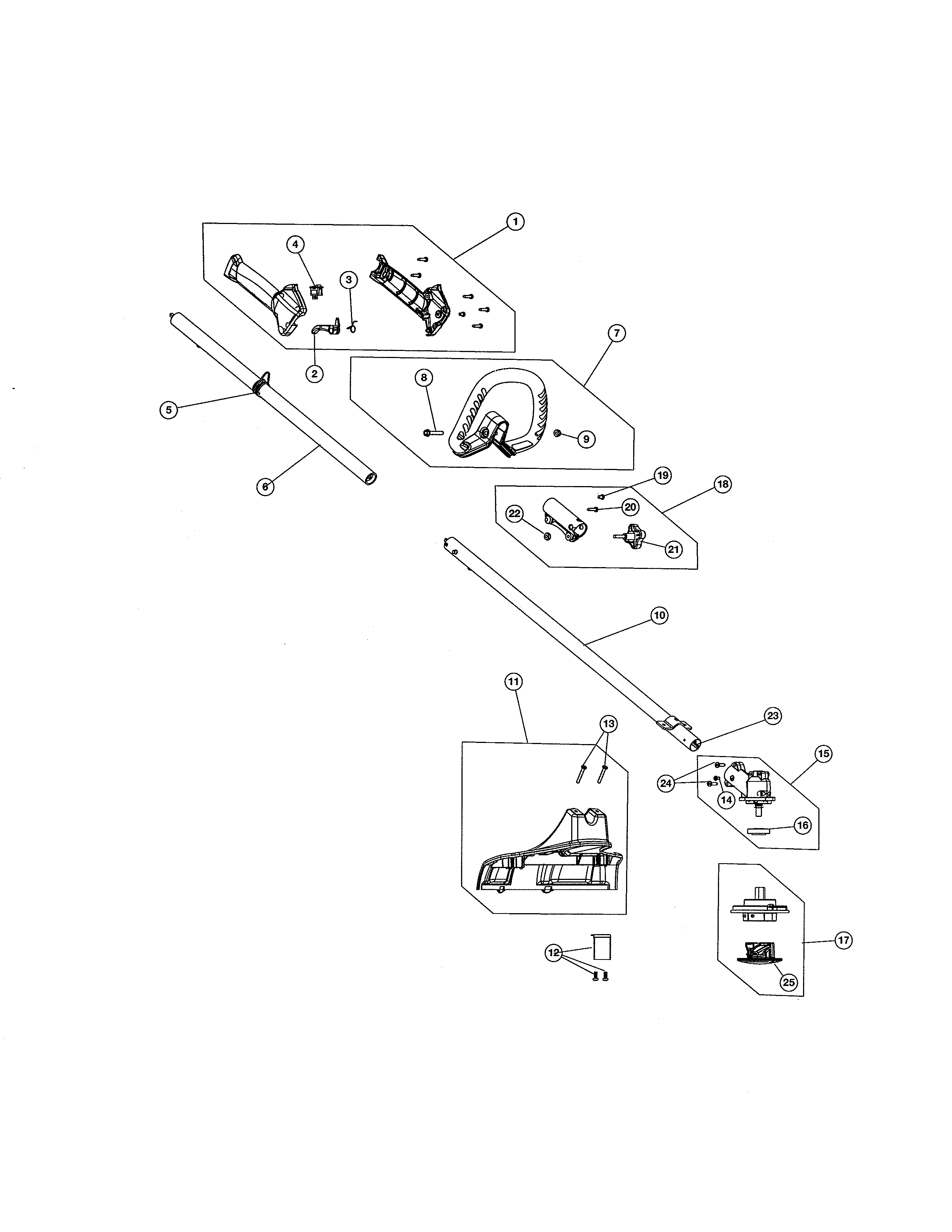DRIVE SHAFT/HANDLE/SHIELD