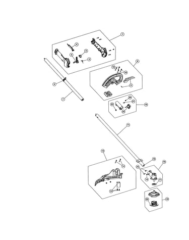 Drive shaft/shield/handle