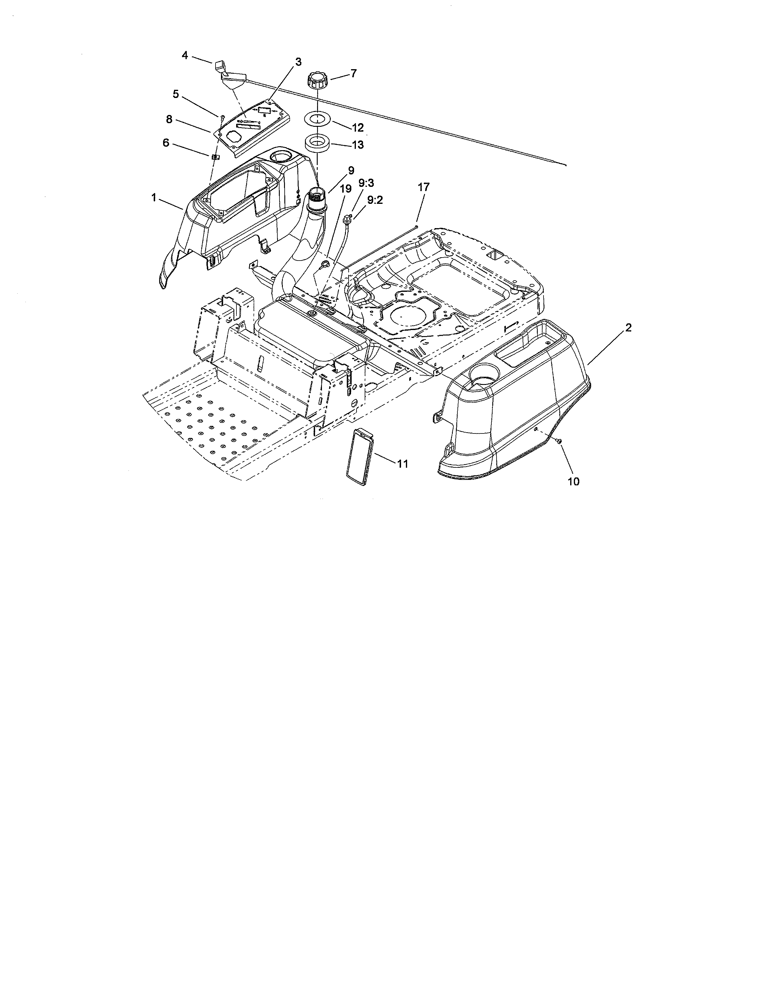 Styling & fuel system assembly