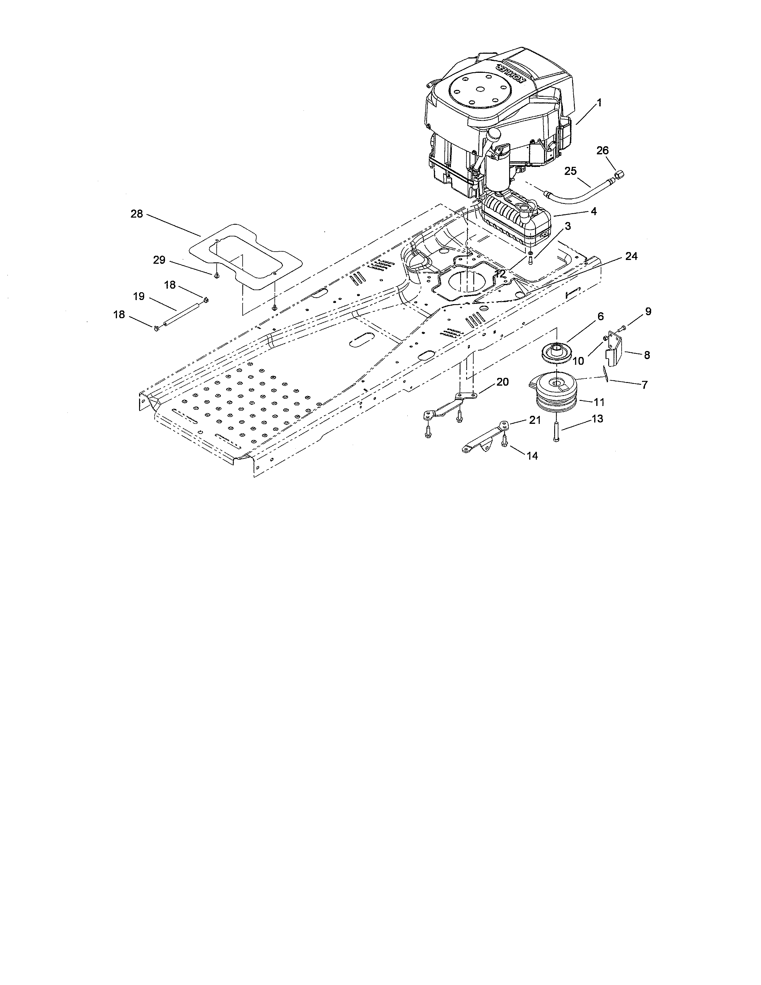 Engine & clutch assembly