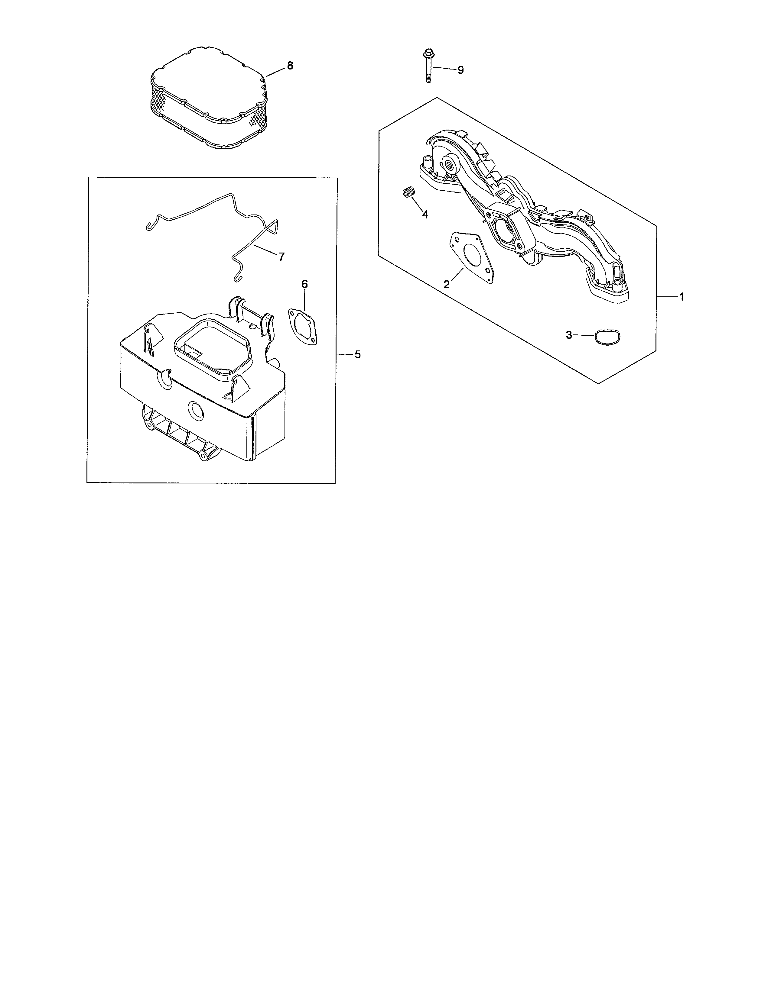 Air intake & filtration assembly