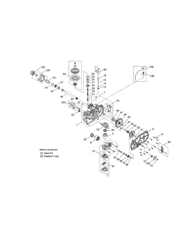 Lh hydro 119-3350 transaxle assy