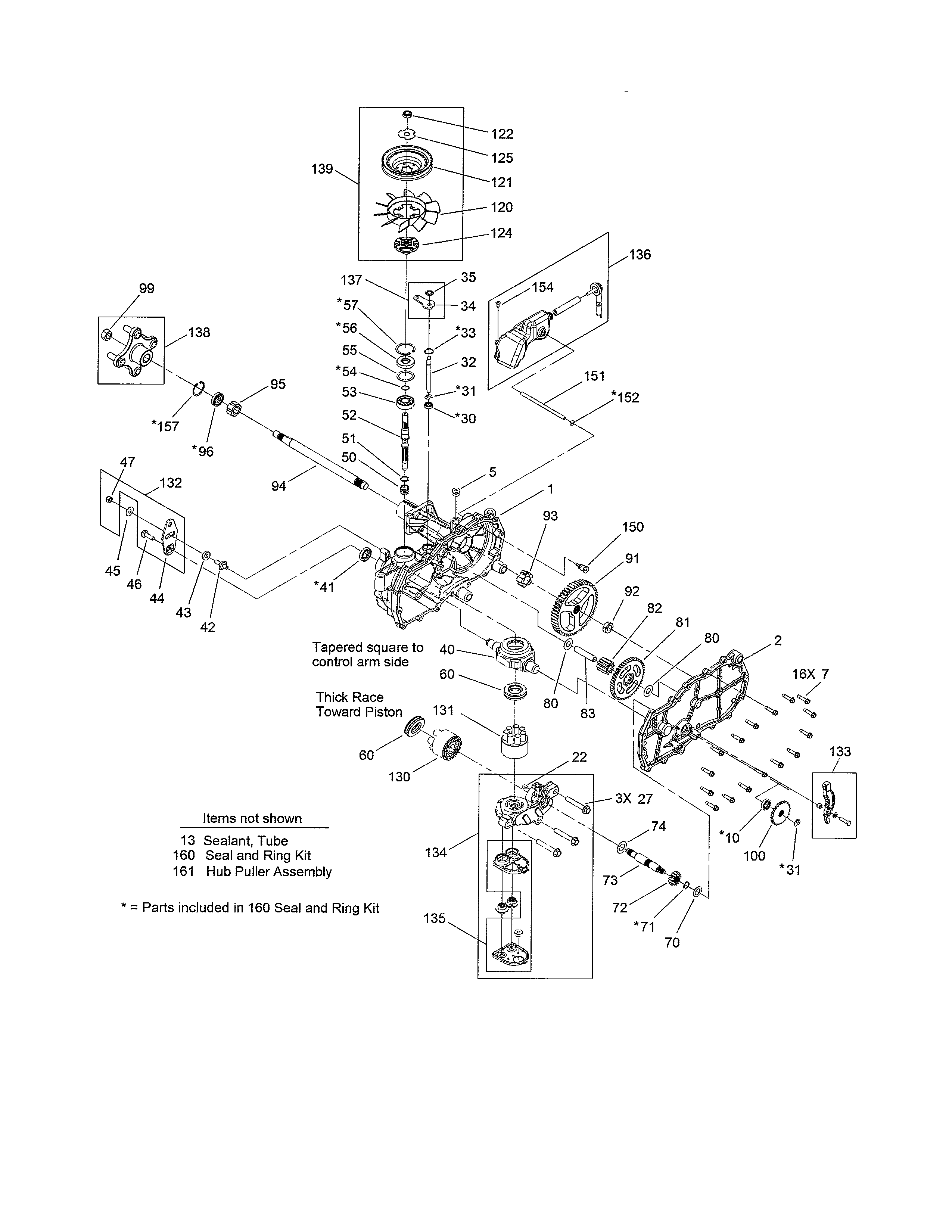 RH HYDRO TRANSAXLE 119-3331