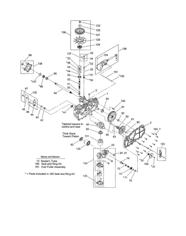 Rh hydro transaxle 119-3331