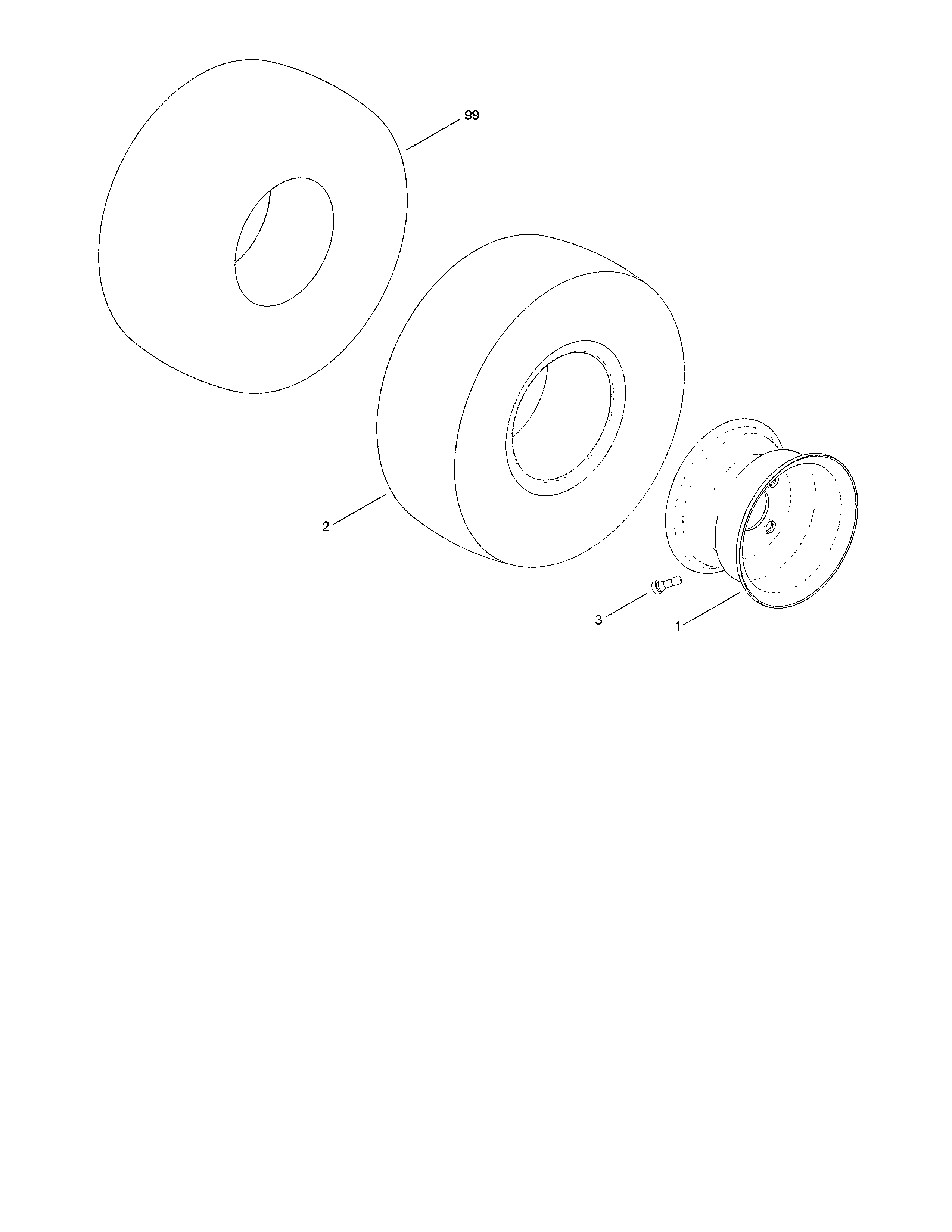 Wheel & tire assembly no. 119-3465