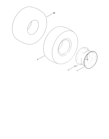 Wheel & tire assembly no. 119-3465