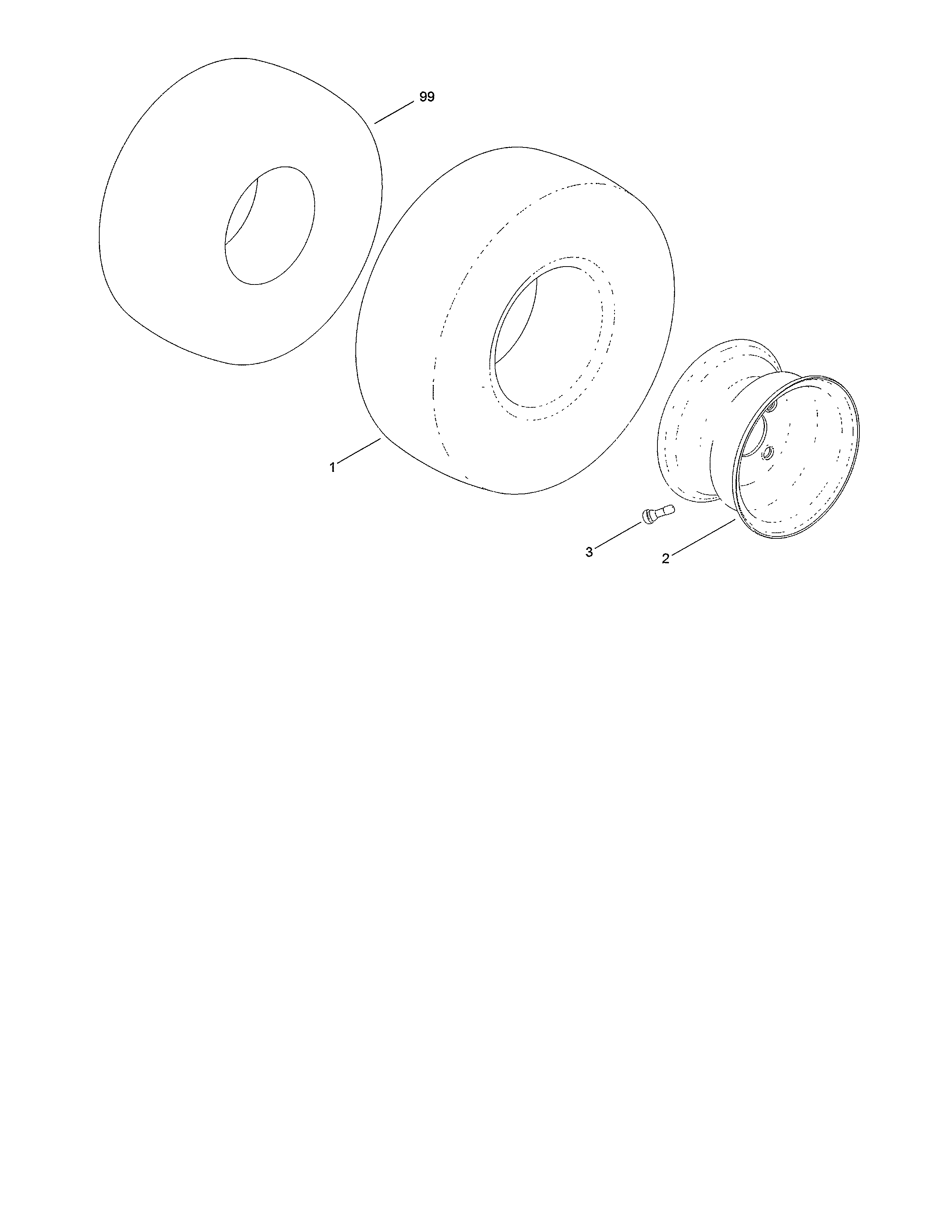 Wheel & tire assembly no. 120-5523