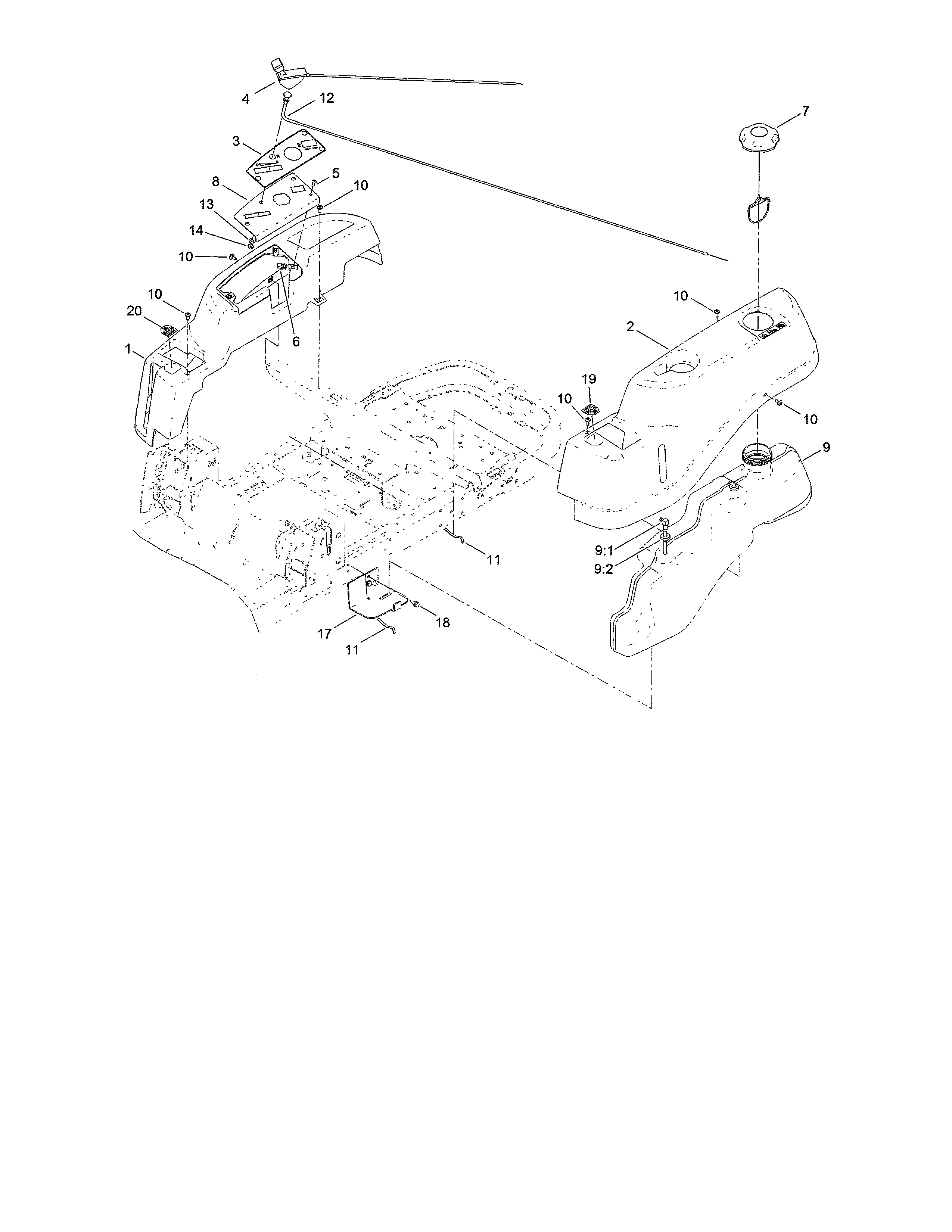 Body styling/fuel tank