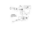 Poulan BVM200FE muffler/crankcase/crankshaft diagram