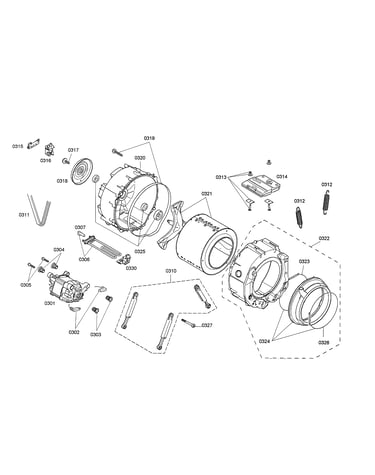 Drum/tub/motor