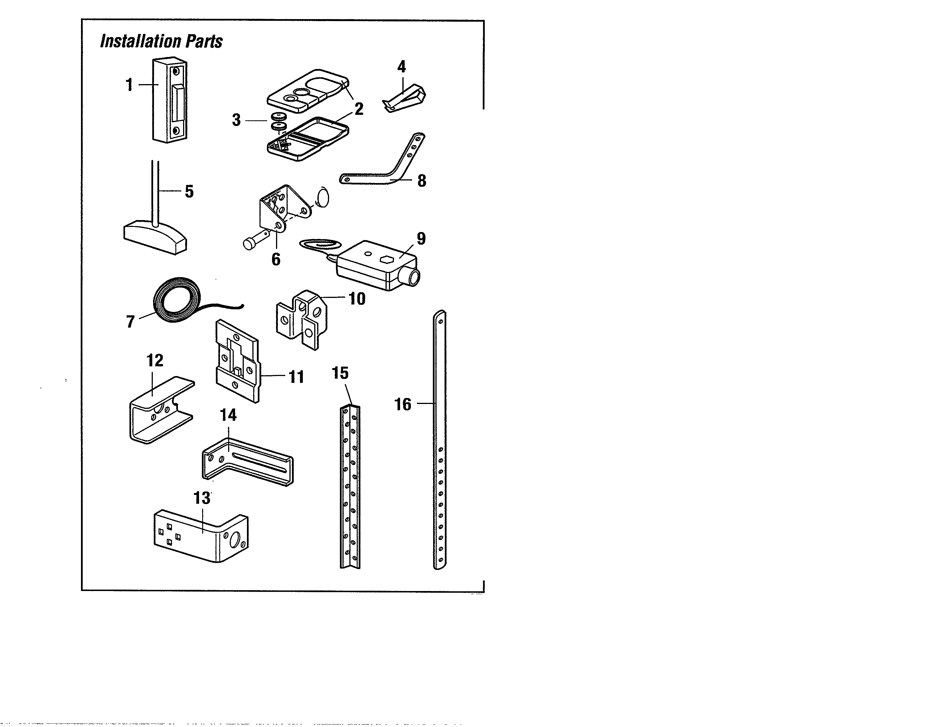 Installation parts