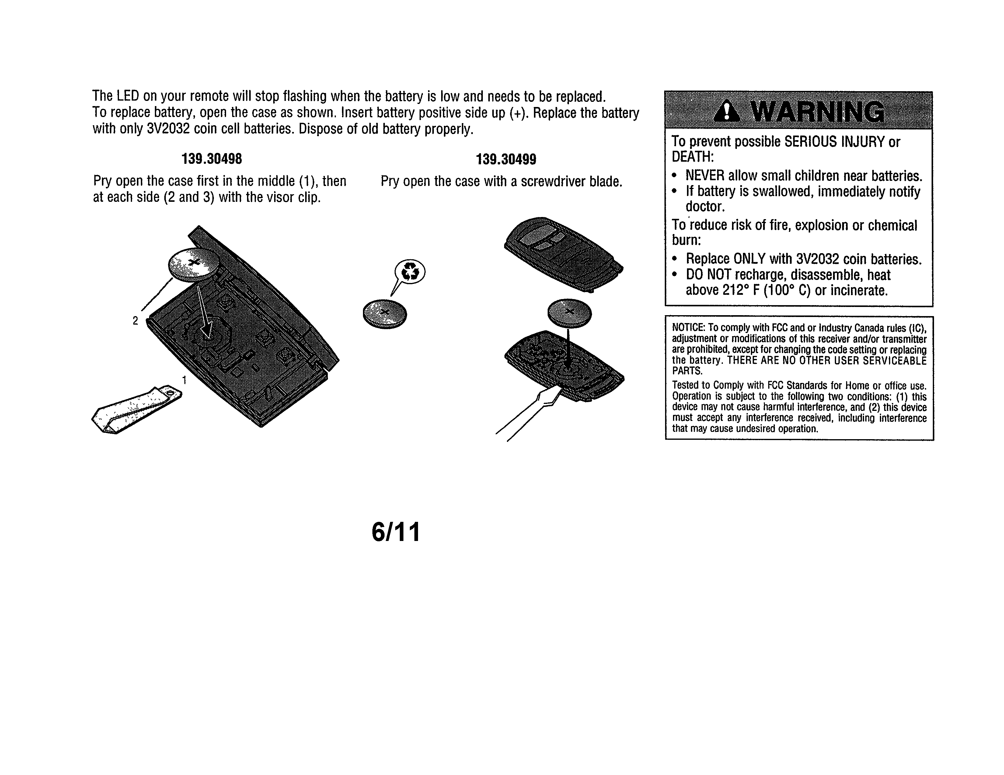 3-button remote control