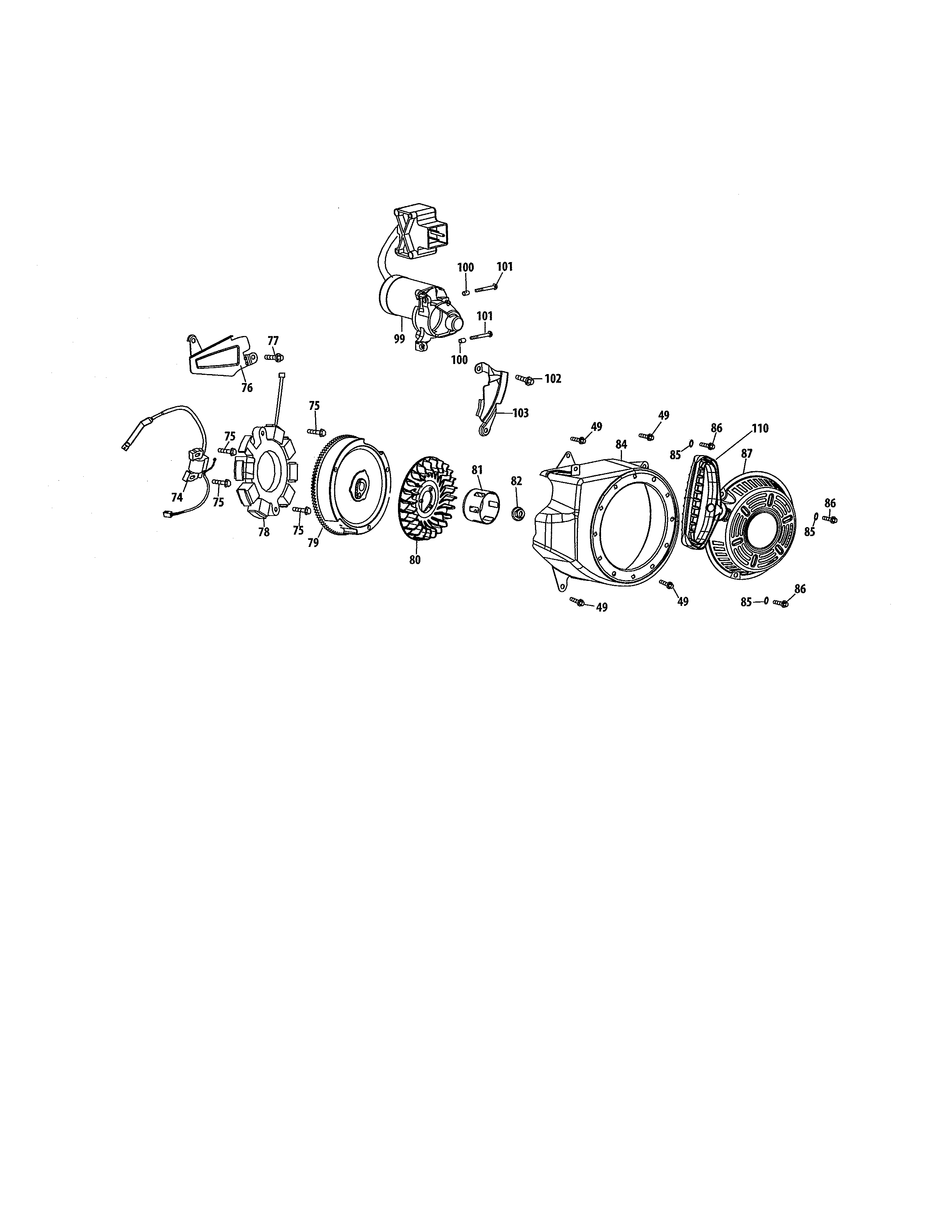 Fan/flywheel
