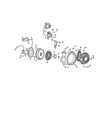 Fan/flywheel