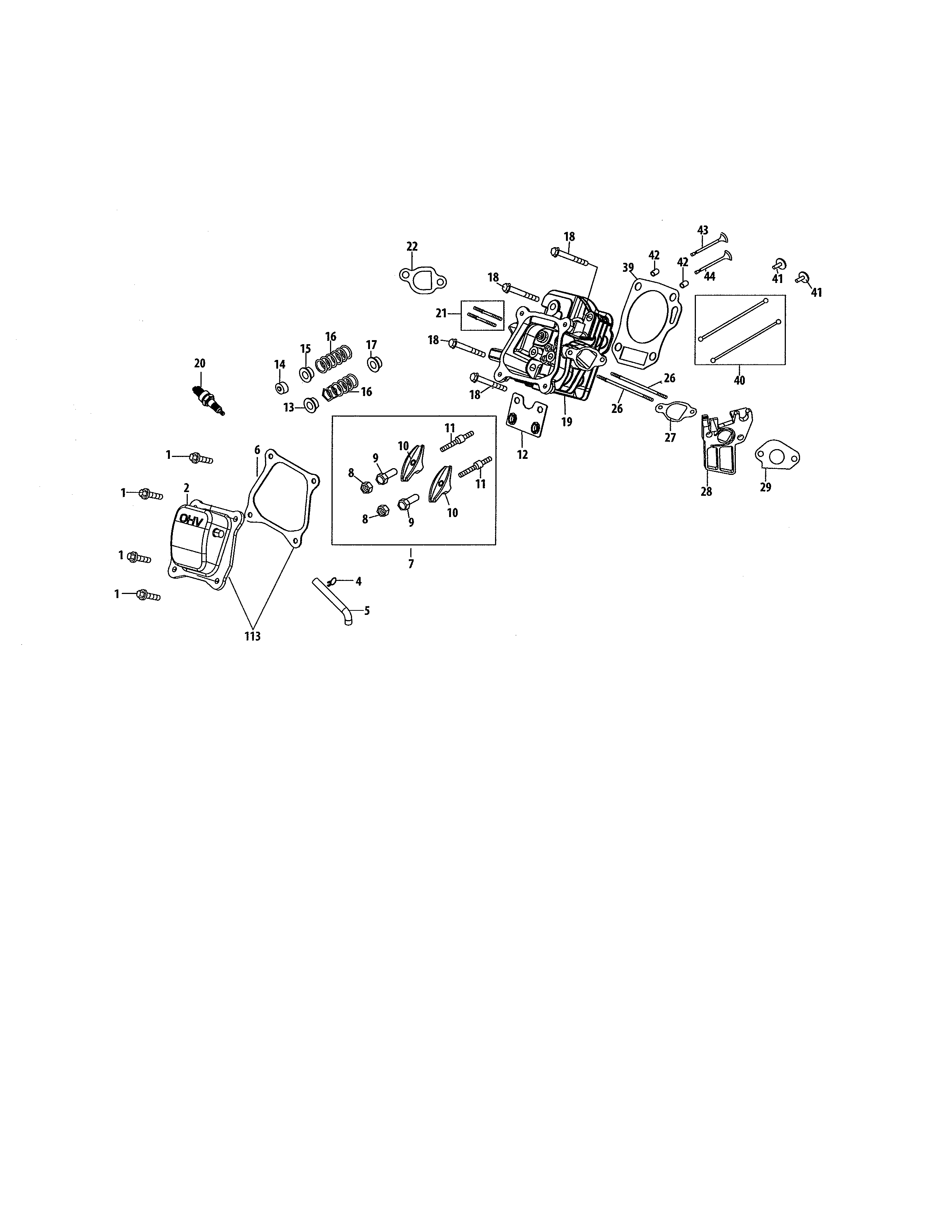 Cylinder head/rocker arm