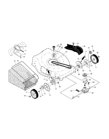 Drive control/gear case/wheels