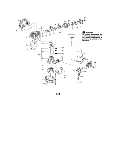 Cylinder/crankcase/crankshaft