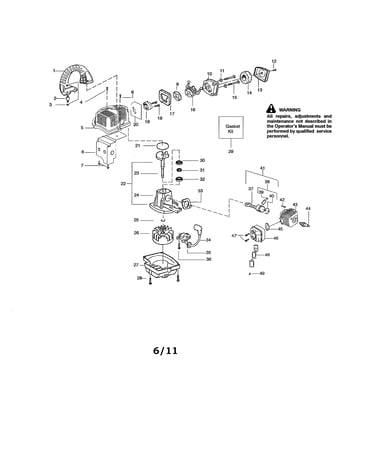 Cylinder/crankshaft/crankcase
