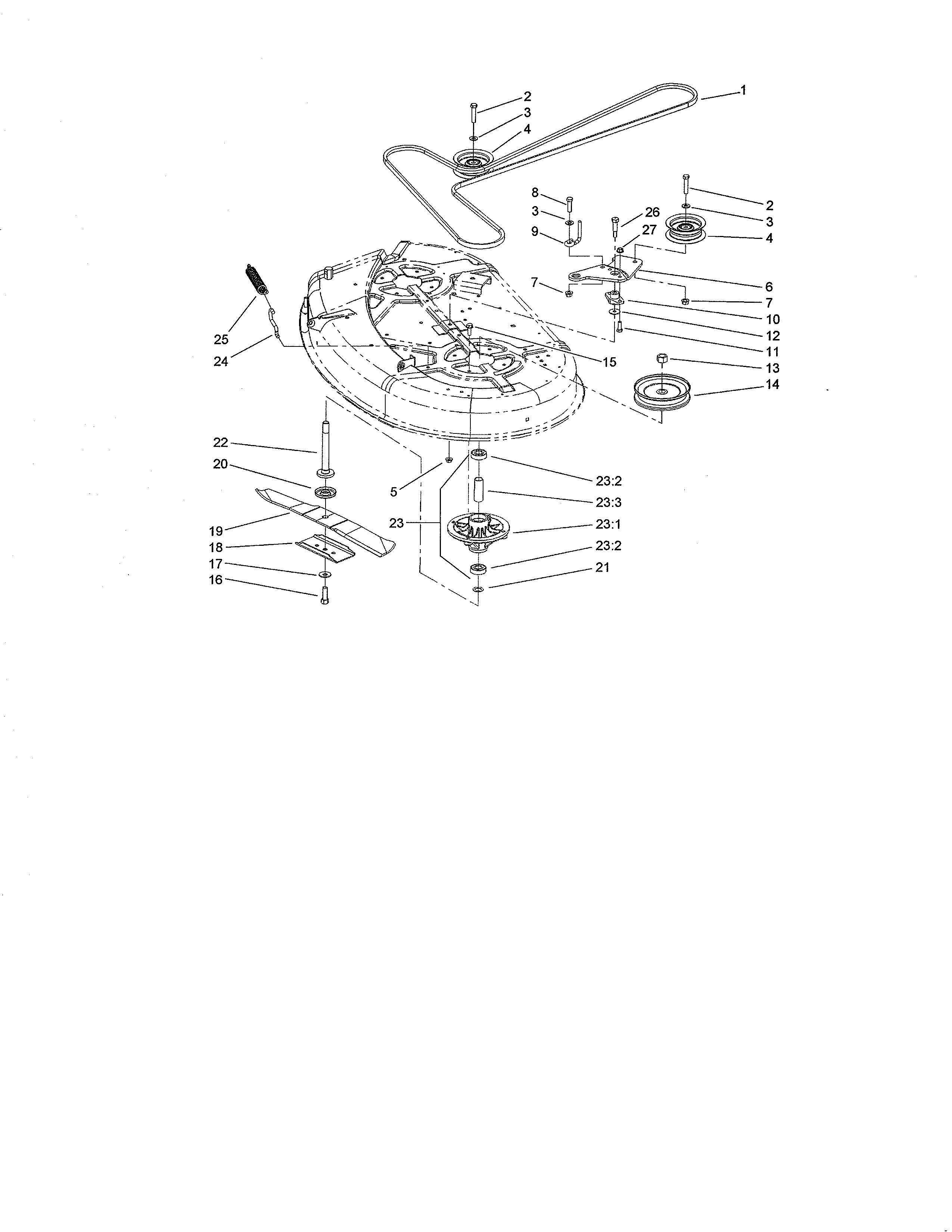 Spindle & belt drive assembly