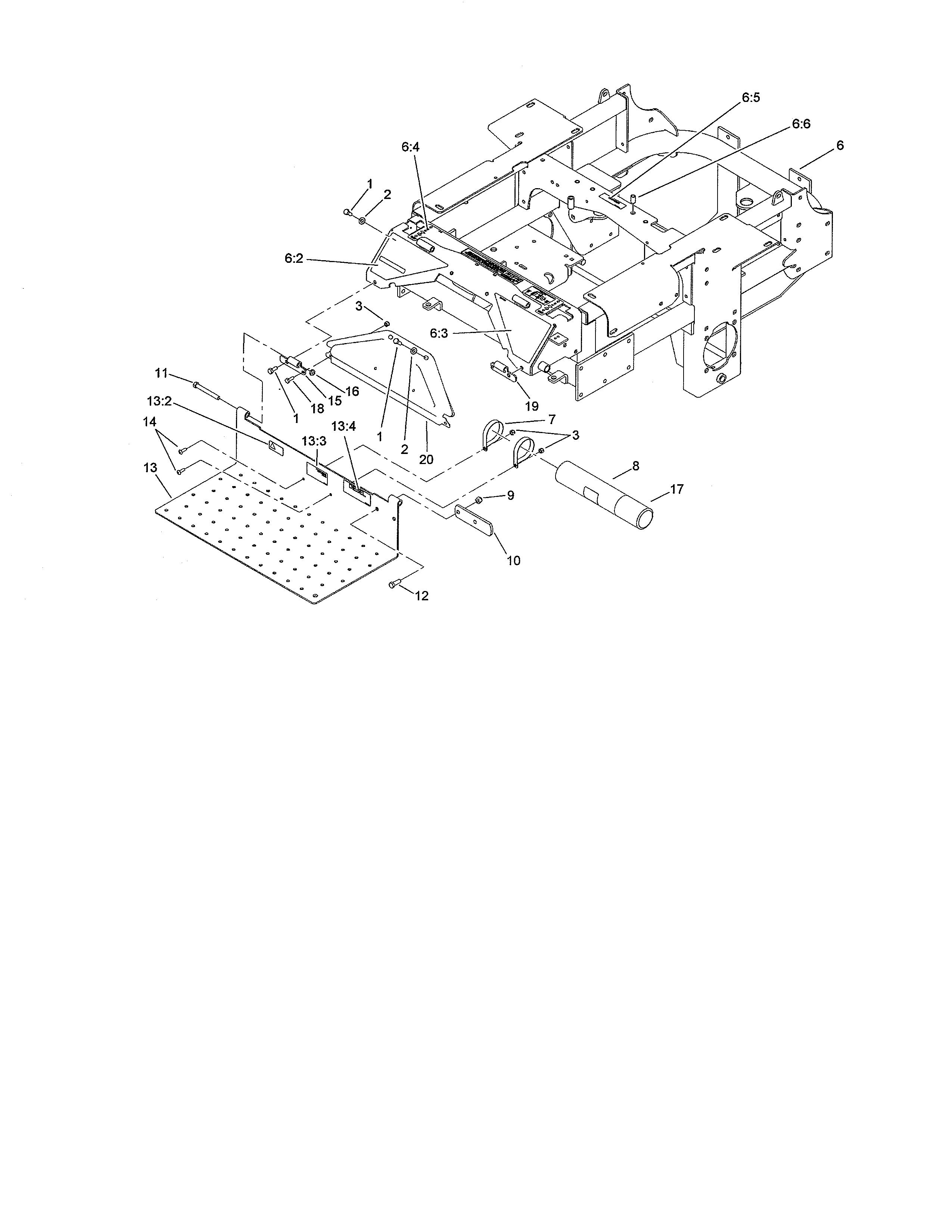 Traction frame & floor pan
