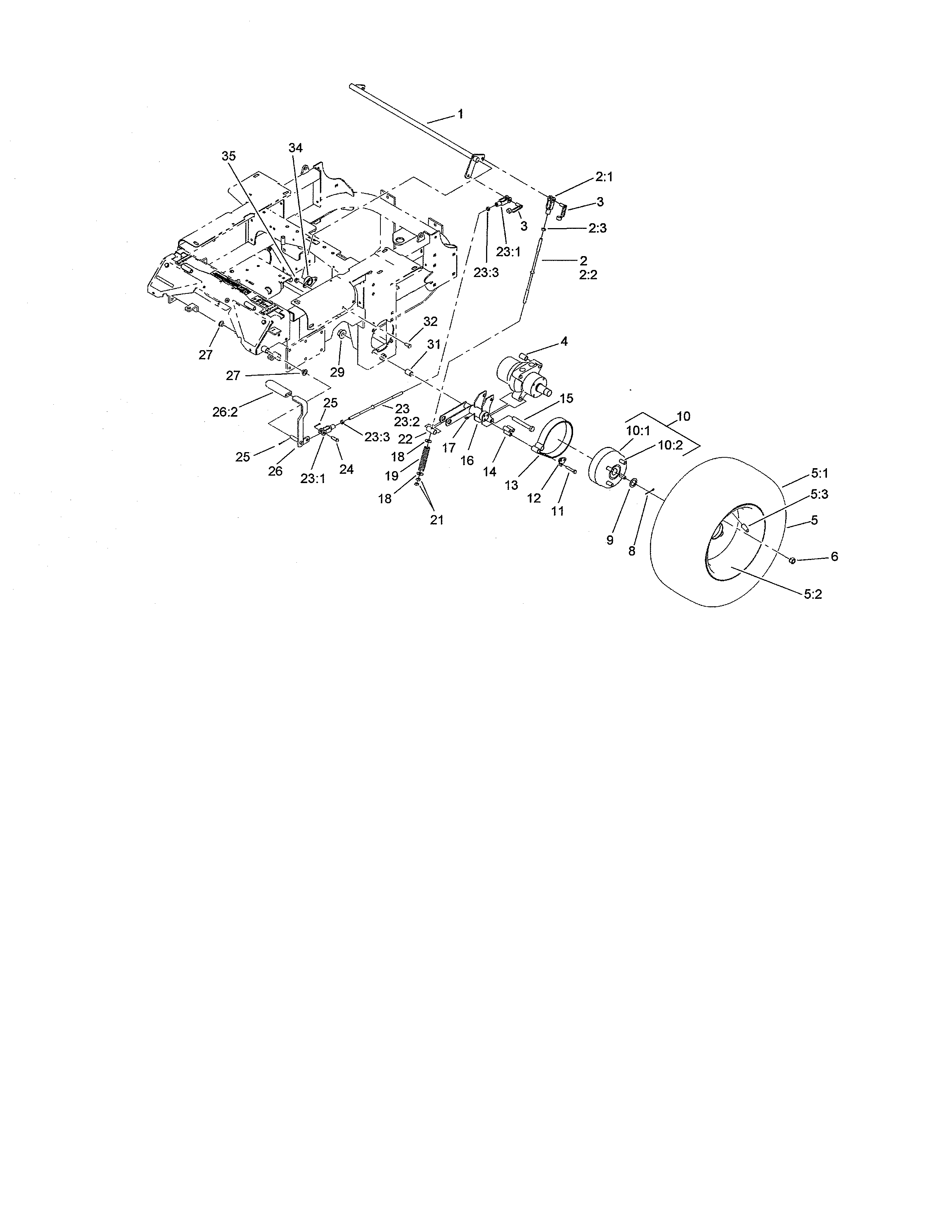 Parking brake & wheel assembly