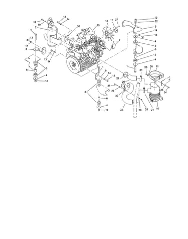 Engine/exhaust/air intake