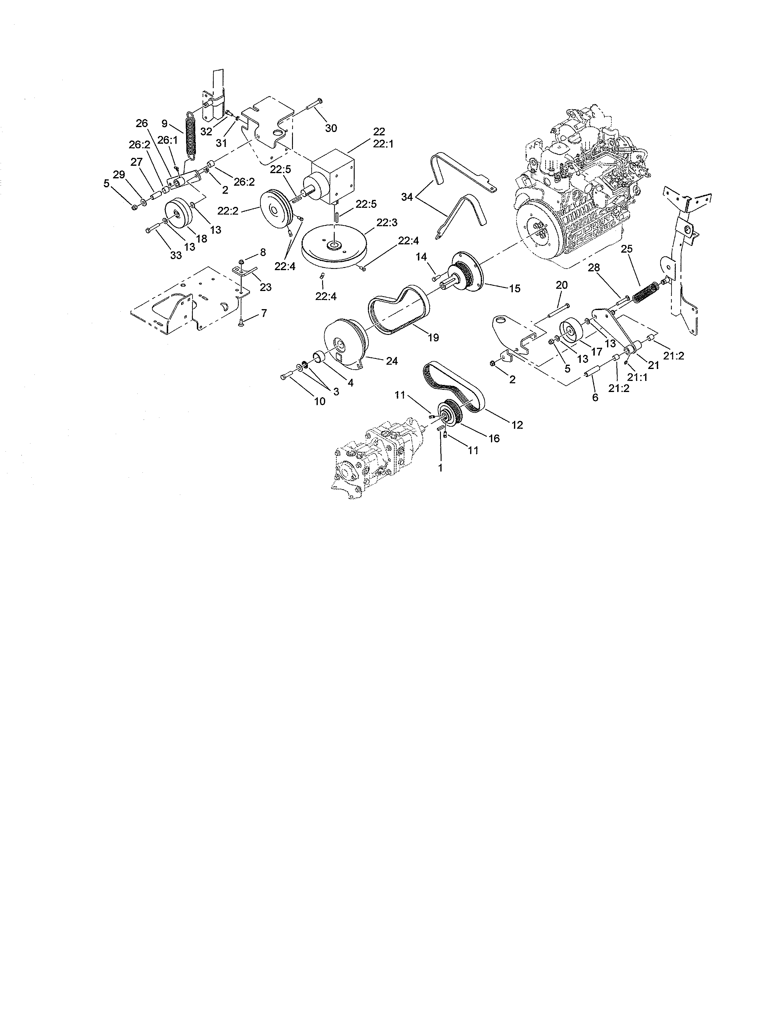 Hydro & gearbox drive assembly