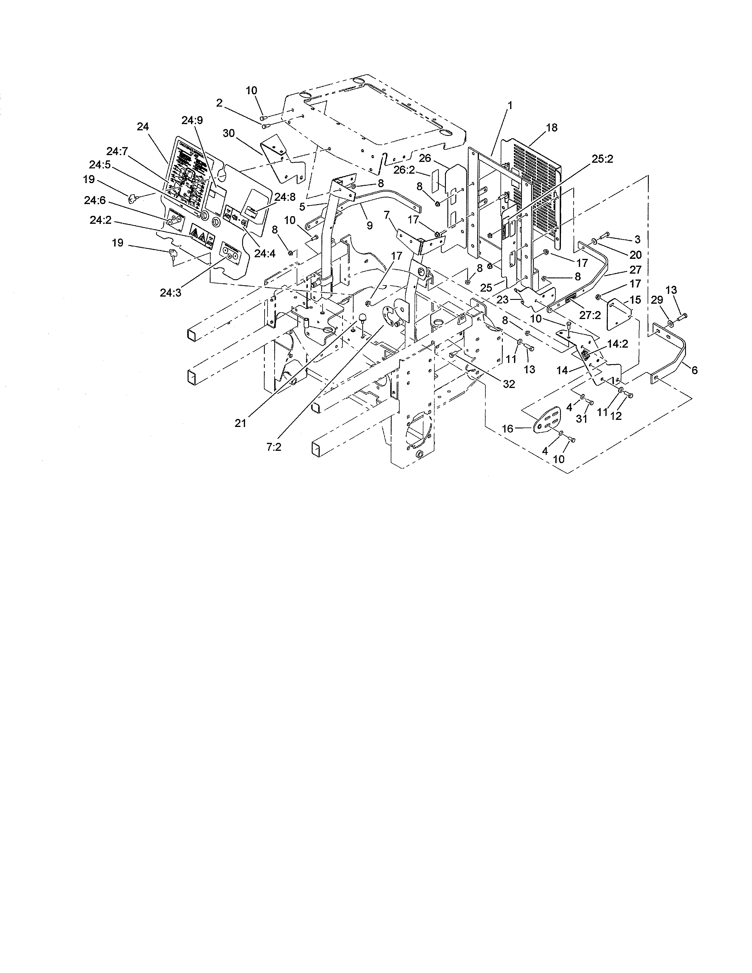 Engine housing assembly