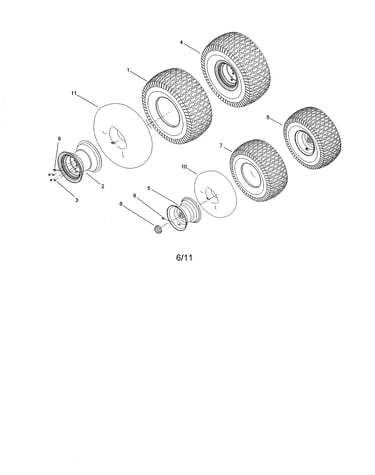 Front & rear wheel assembly