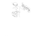 Kohler SV720-0017 air intake & filtration assembly diagram