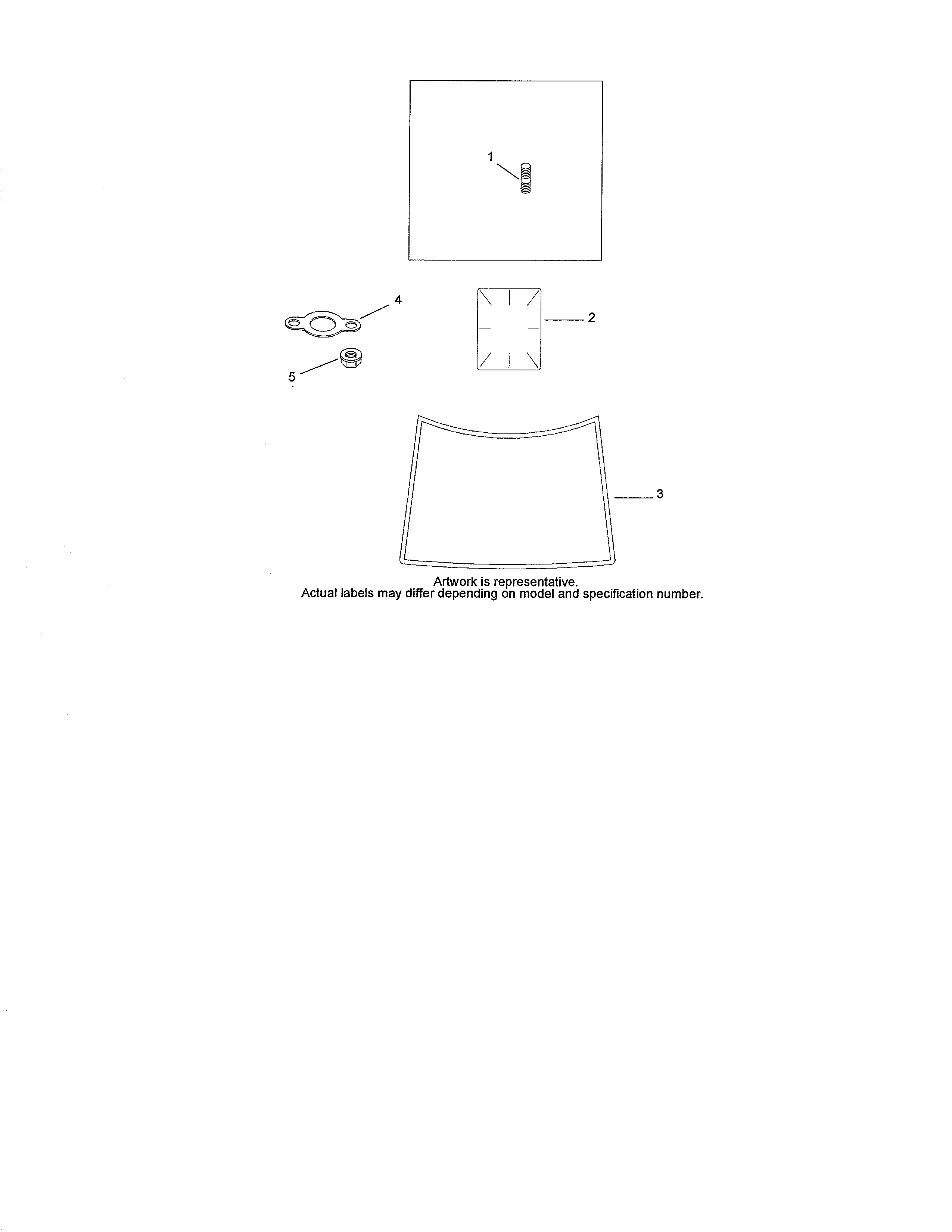 Exhaust stud/gasket/decal