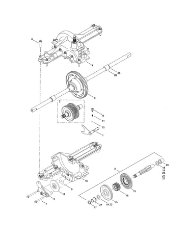 Single speed transmission assembly