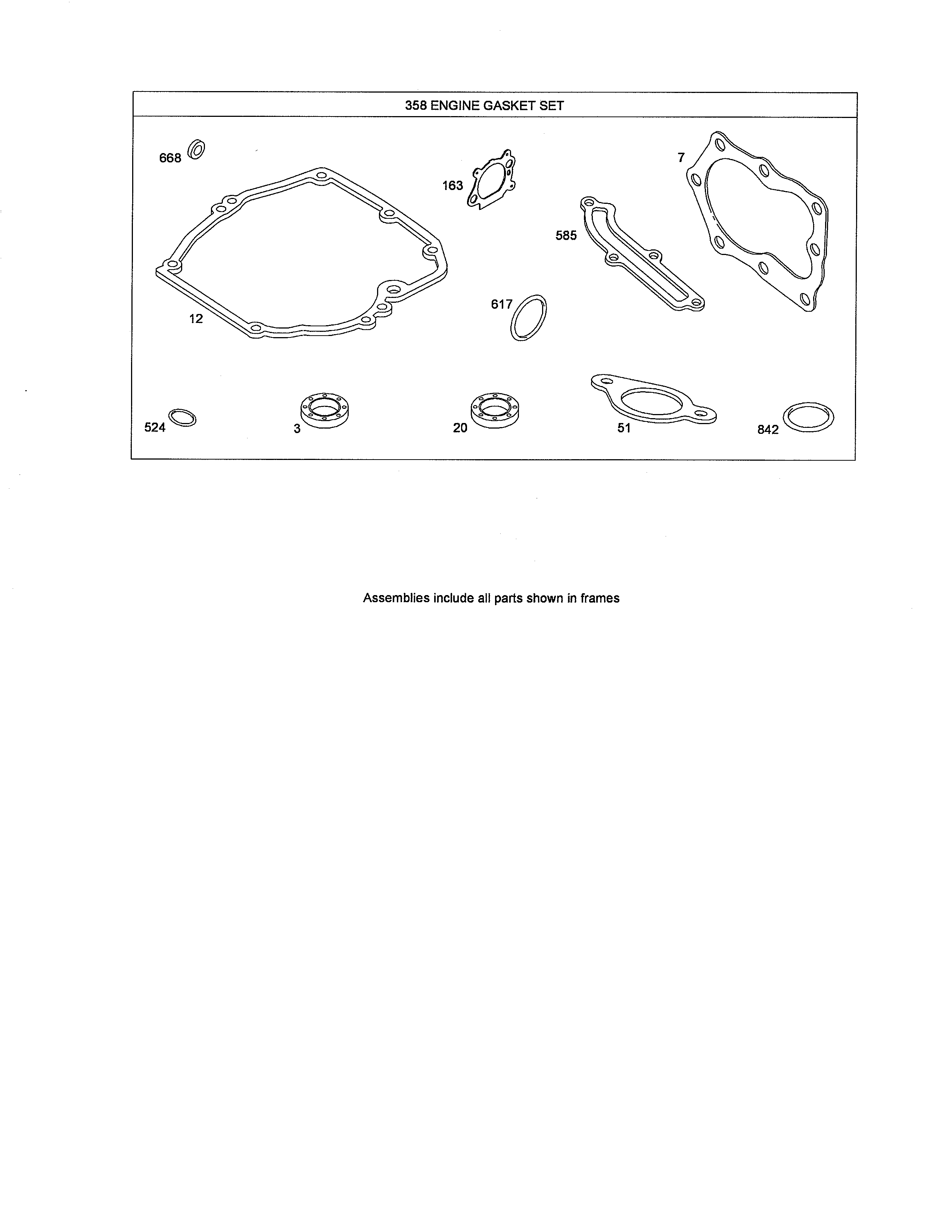Engnie gasket set