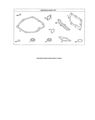 Engnie gasket set