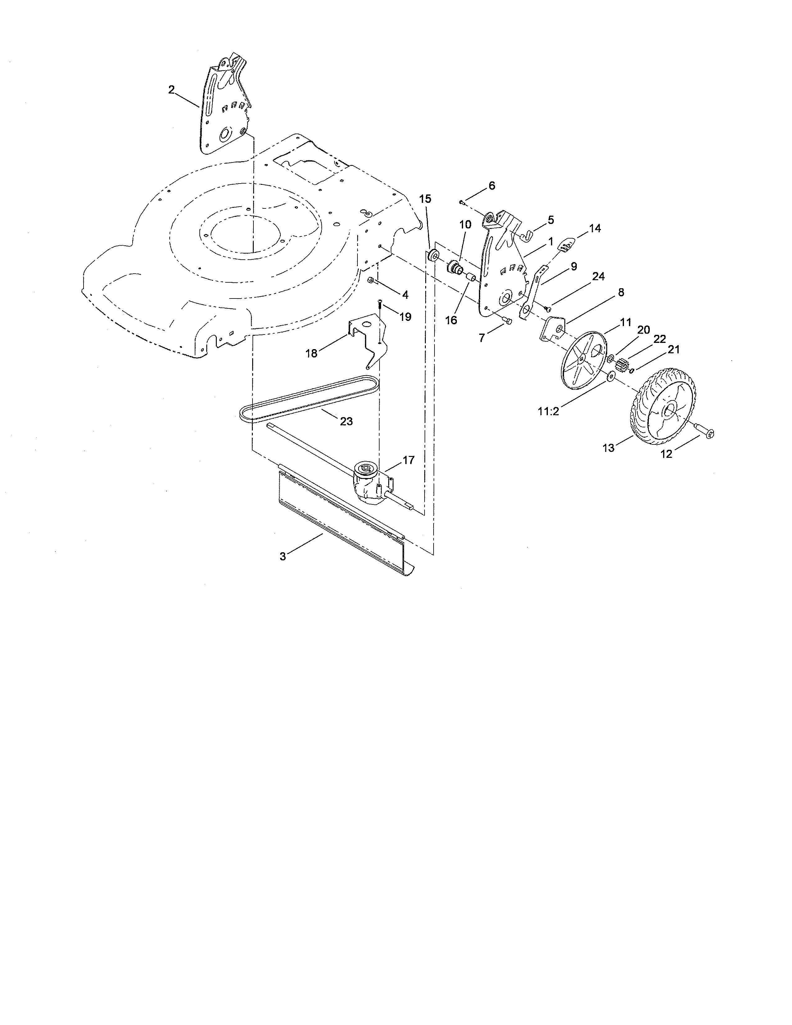 Transmission/rear wheel drive