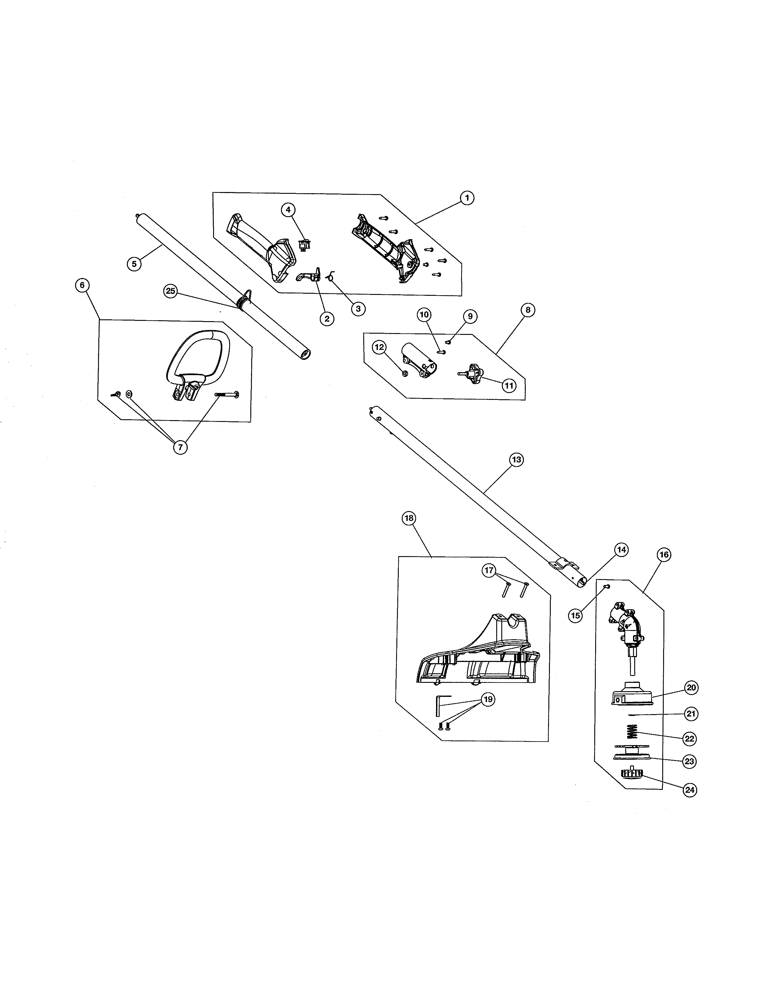 Gear box/shield/drive shaft