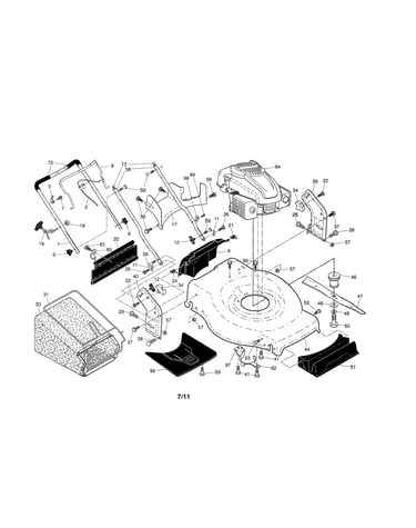 Engine/housing/handle
