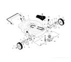 Craftsman 917375020 drive control/gear case/wheels diagram