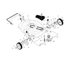 Craftsman 917375021 drive control/gear case/wheels diagram