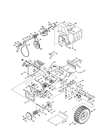 Engine/wheels/drive