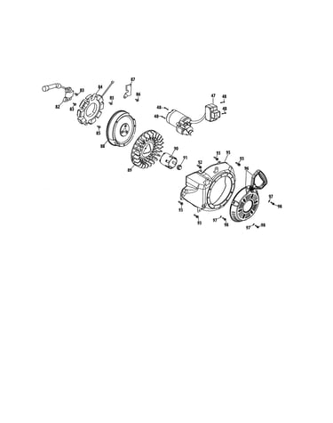 Blower housing/flywheel