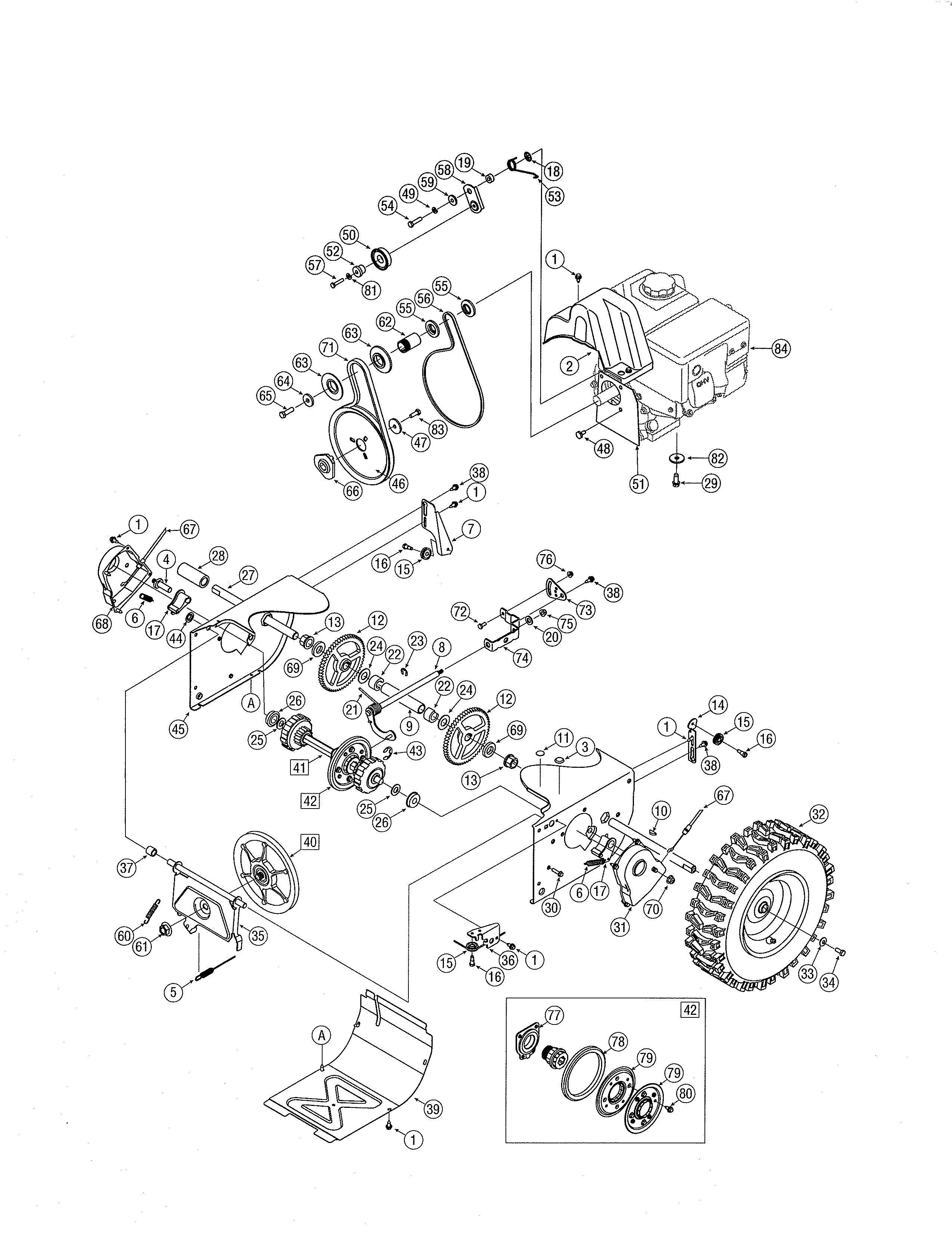 Transmission/wheels