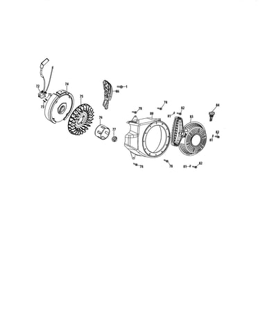 Blower housing/flywheel