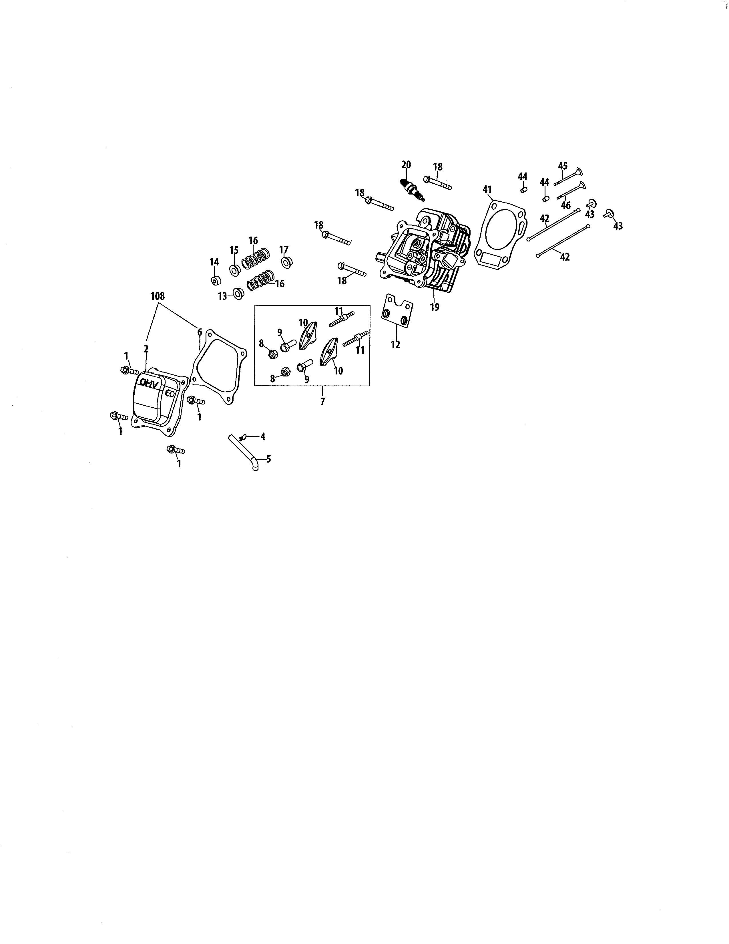 Cylinder head/rocker arm