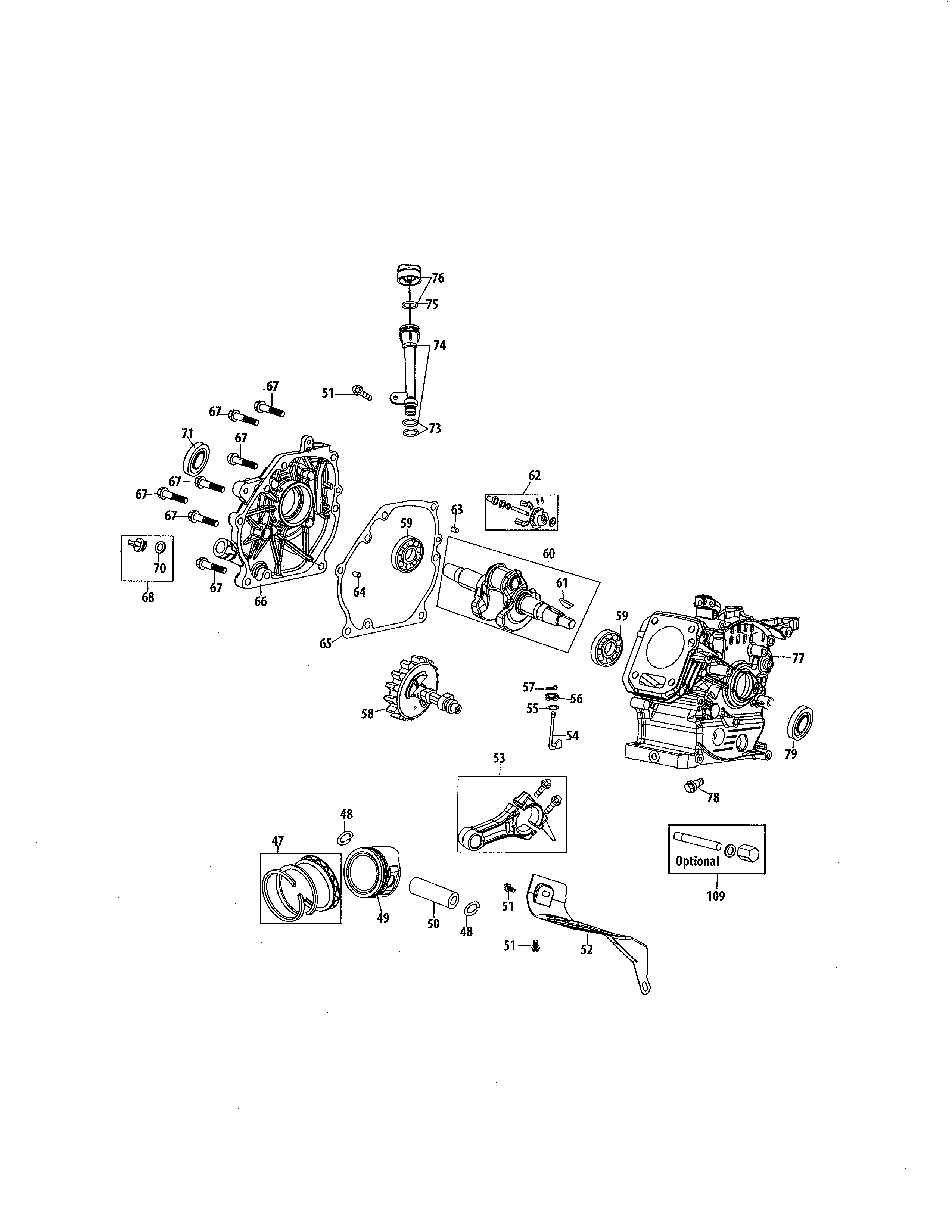 Crankcase/crankshaft