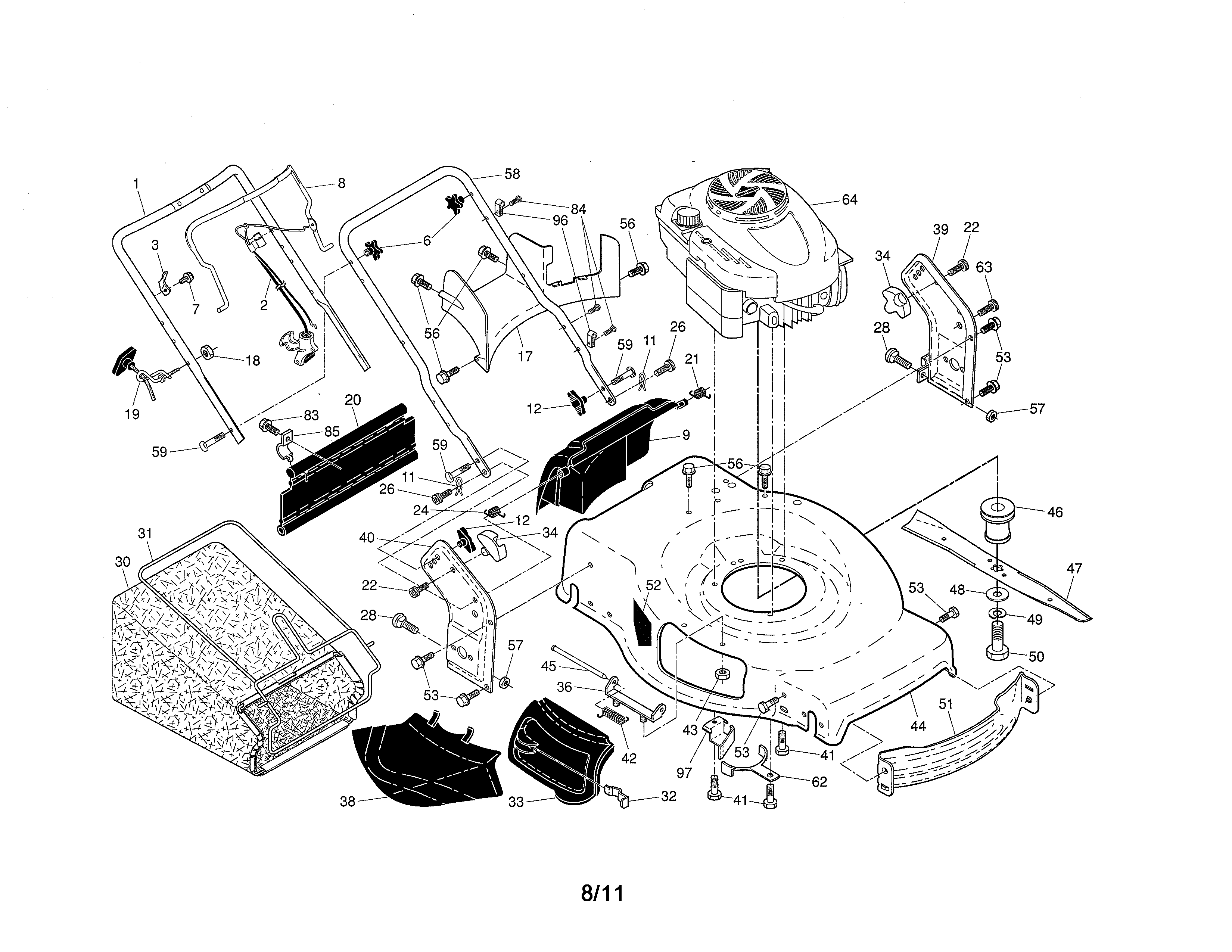 Engine/housing/handle