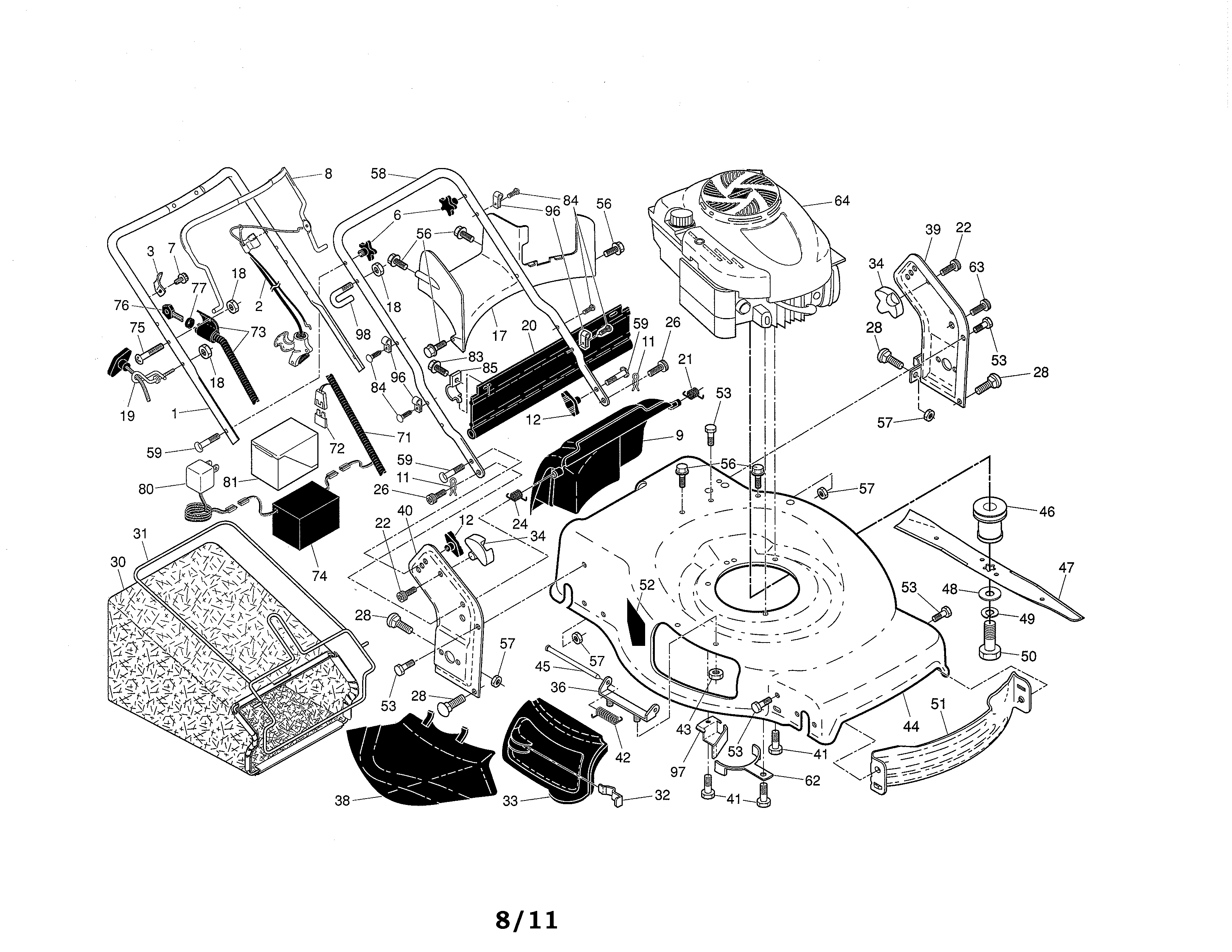 Engine/housing/handle
