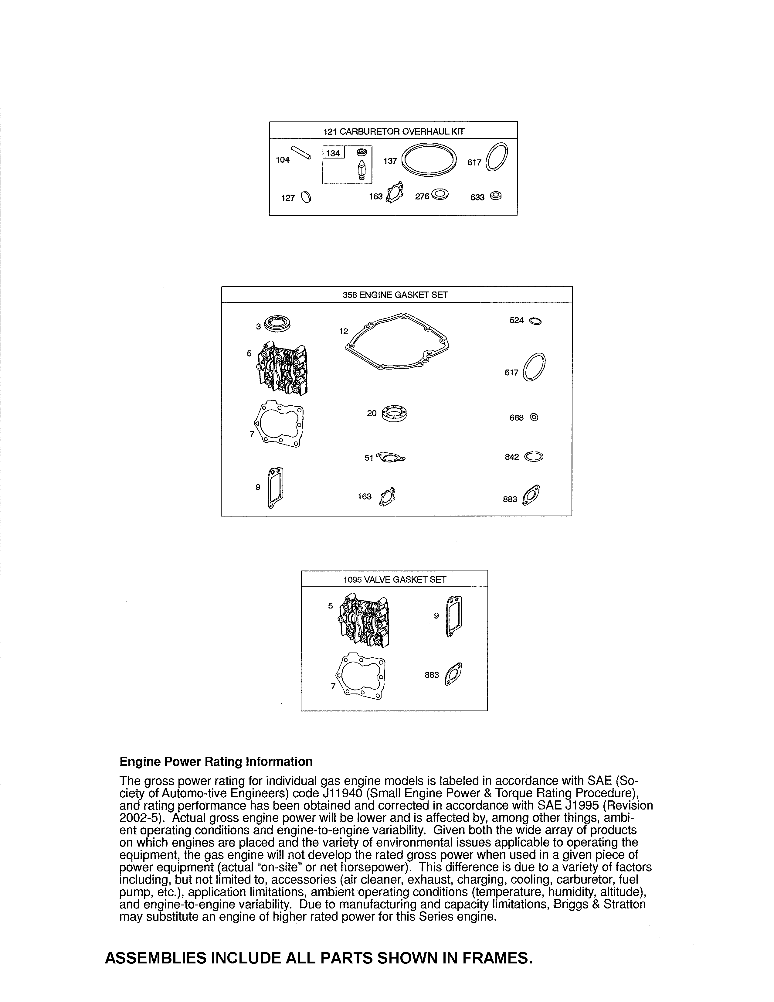 Gasket sets